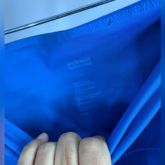 Girlfriend Collective royal blue leggings tights Large side pockets - Picture 4 of 6